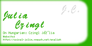 julia czingl business card